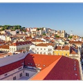 Lisbonne Arca-Rua-Augusta Vue-sur-Praca-do-comercio&Cathedrale&Alfama Pano DSC 0932-38