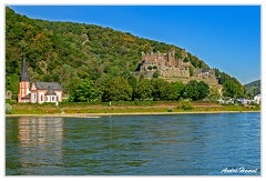 Bingen-Bacharach-en-bateau Clemenskapelle Burg-Reichenstein DSC7425