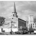 Arles Eglise-Couvent-des-Cordeliers&Theatre-Antique DSC 9271 N&B