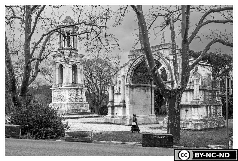 Saint-Remy-de-Provence Les-Antiques DSC 9583 N&amp;B