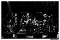 Fabrice-Theuillon&Thomas-de-Pourquery&Edward-Perraud&Fabrice-Martinez DSC 0441 N&B