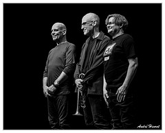 Marc-Ducret&amp;Ralph-Alessi&amp;Jim-Black DSC 9219 N&amp;B 5x4