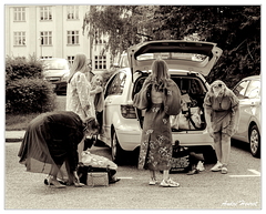 Frederiksborg Mariage Changement-chaussures DSC 0726 N&amp;B