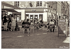 La-Covid Terrasse DSC 4475 N&amp;B