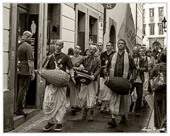 Prague Procession DSC 4263 N&amp;B 5x4