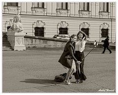 Vienne Scloss-Belvedere Selfie DSC 5688 N&amp;B 5x4